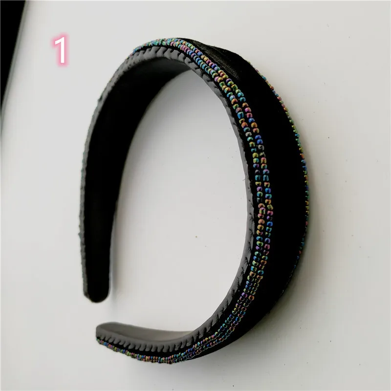 Beaded Padded Headband Colorful Beads Headbands African Hair Hoops Ethnic Hair Accessories for Women and Girls