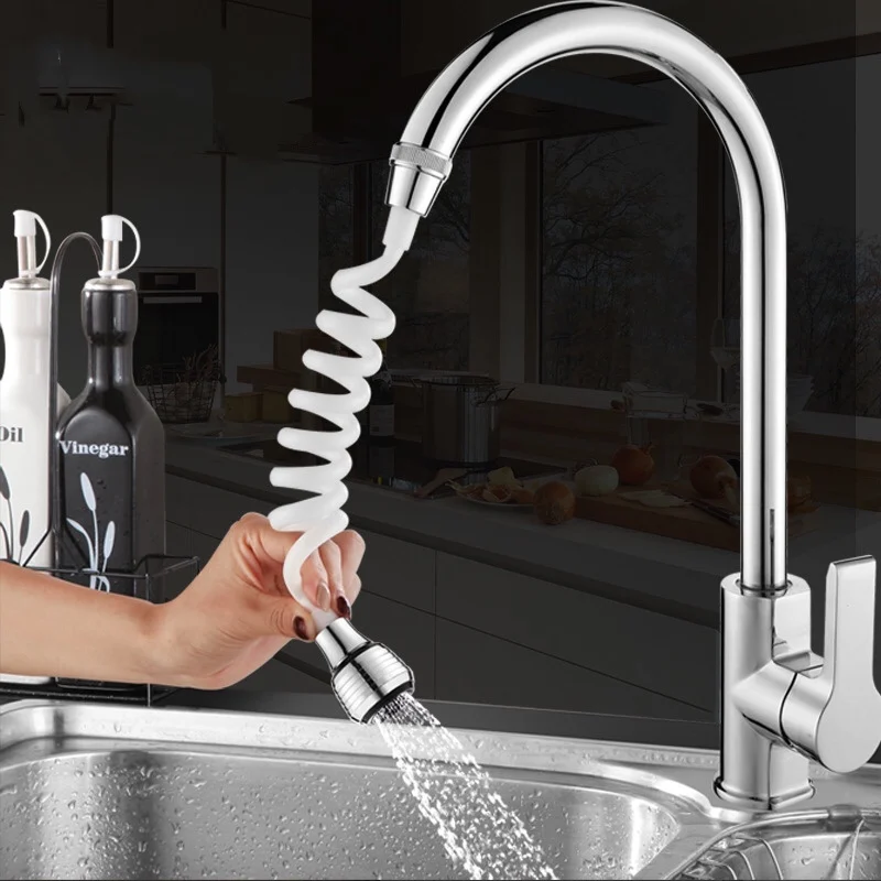 Detachable Sink Faucet Sprayer Household Kitchen Faucet Lengthened Extender Long Hand Held Sink Hose Portable  Water Tap