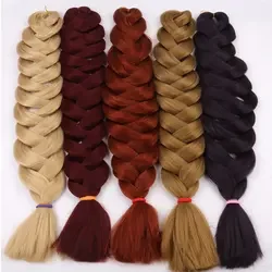 Hot Sale Braiding Hair Wholesale 82 Inch prestretched Jumbo Yaki Straight Synthetic Fiber Expression Braids for African women