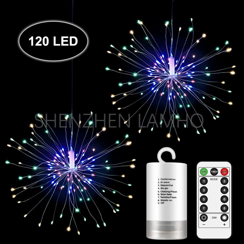 120L LED Fairy Starburst Branch Light with remote 150 Warm White Decorative Home Xmas Wedding