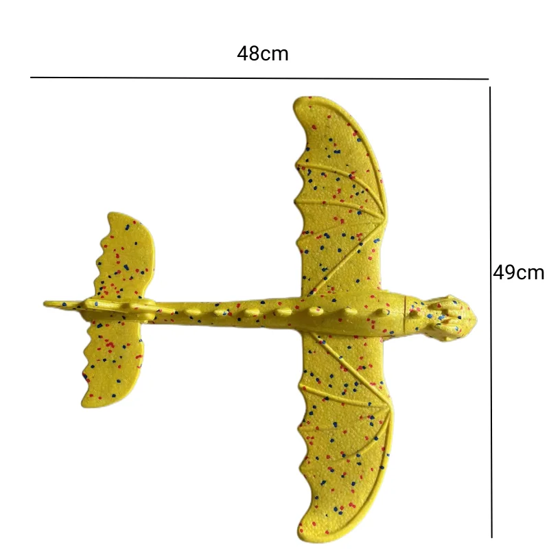 Foam Glide 44CM 48CM Mini Plane Flying Games Foam Glider Throwing Airplane Funny Outdoor Sport Aircraft Toys