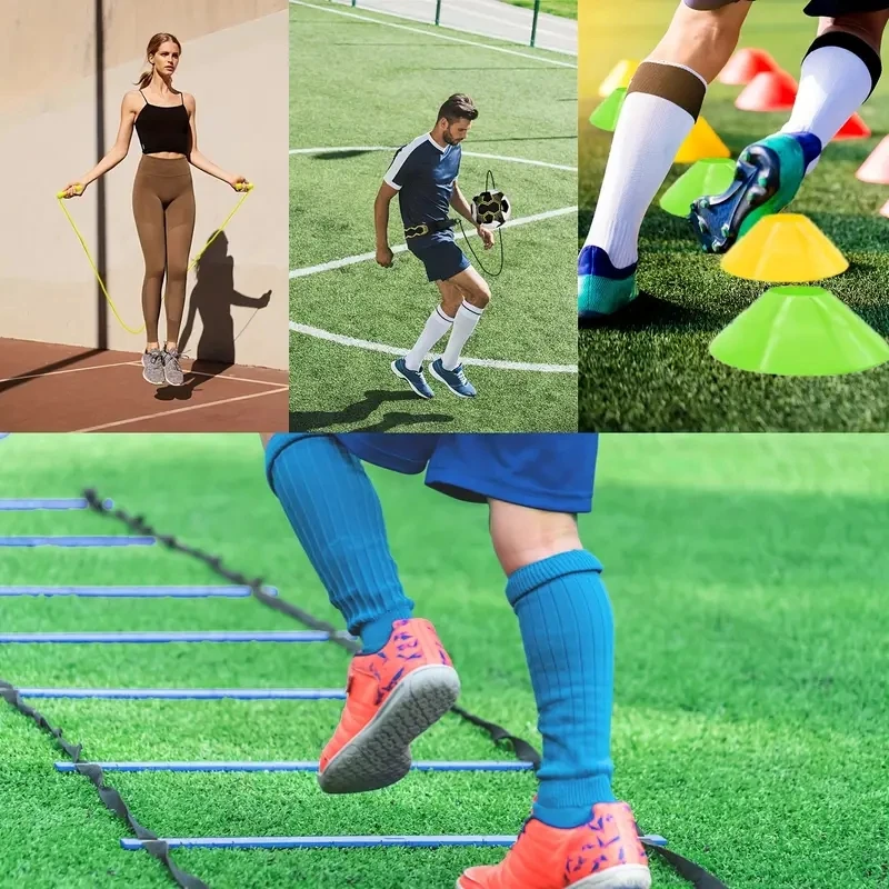 Agile Ladder Suit Training Set Speed Agility Equipment with Jump Rope Sign Disc Ball Belt Ladder for Fitness enthusiasts