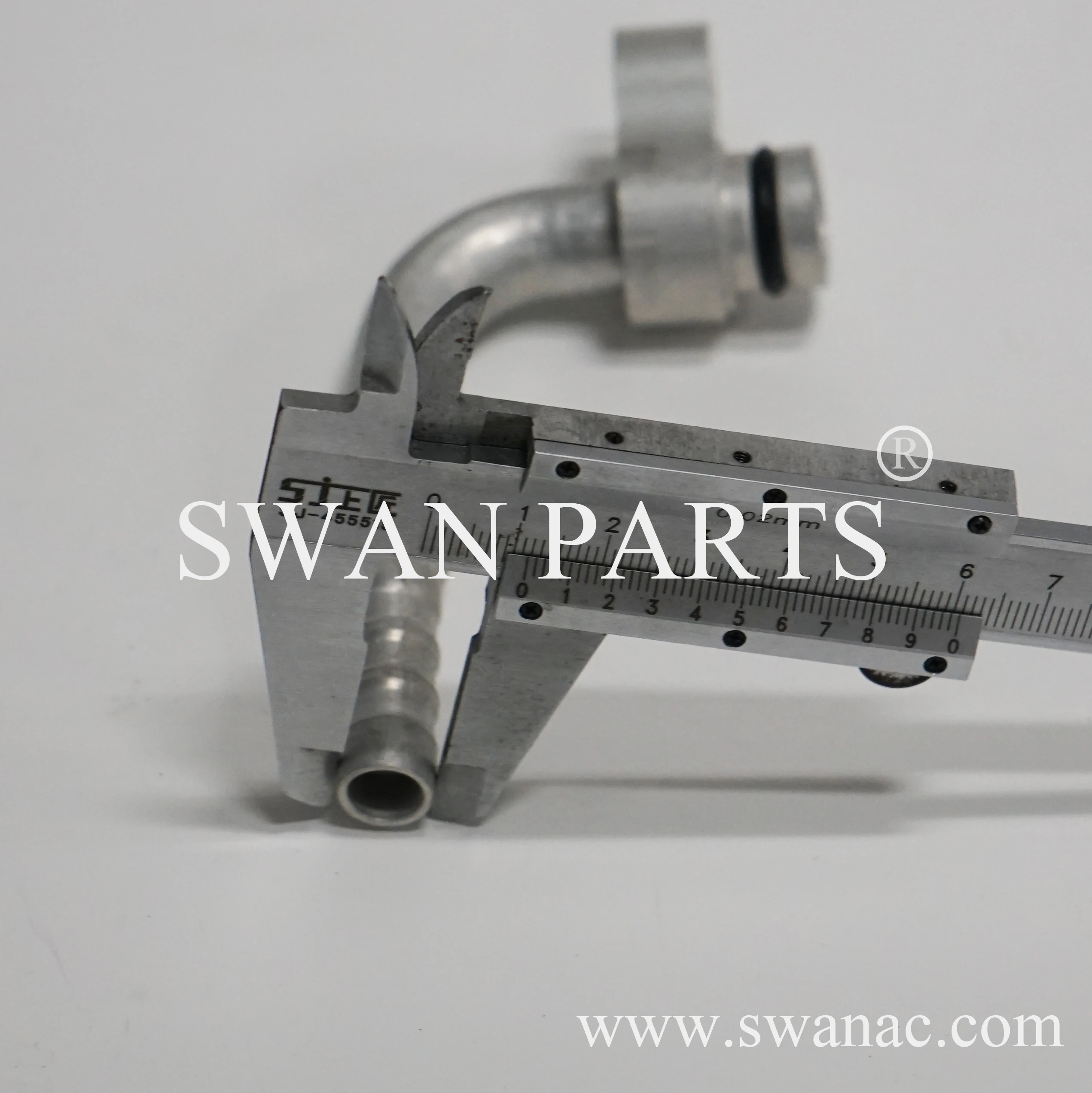 Stainless Fitting Barb Fitting Elbow 90 Degree  R134a Nut for AC Air Conditioning Hose SWAN PARTS FT92171