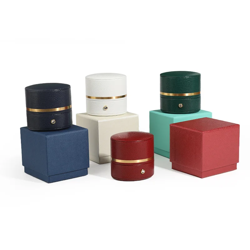 Creative Display Luxury Personalized White Cardboard Acrylic Wooden Wedding Vintage Custom Black Jewellery Ring And Box