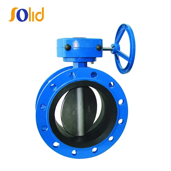 Ductile Iron Double Flange Concentric Resilient-Seated Butterfly Valve