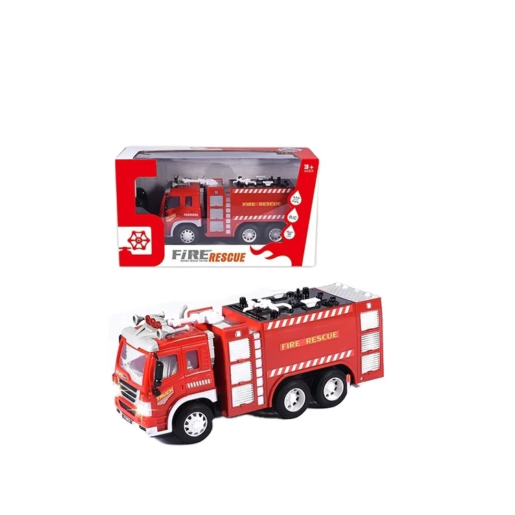 Radio Control Toy 4 Channels Fire Fighting Truck with