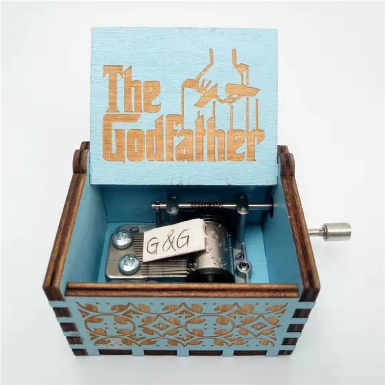 Оптовая продажа Godfather Тема деревянная Музыкальная шкатулка на