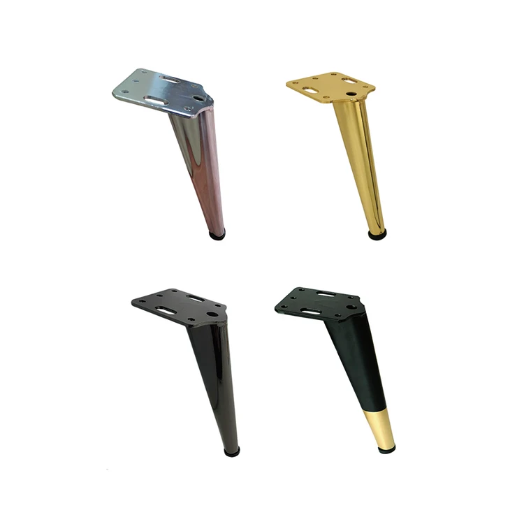 gold modern metal sofa legs feet Tapered iron legs for sofa chair tube furniture legs