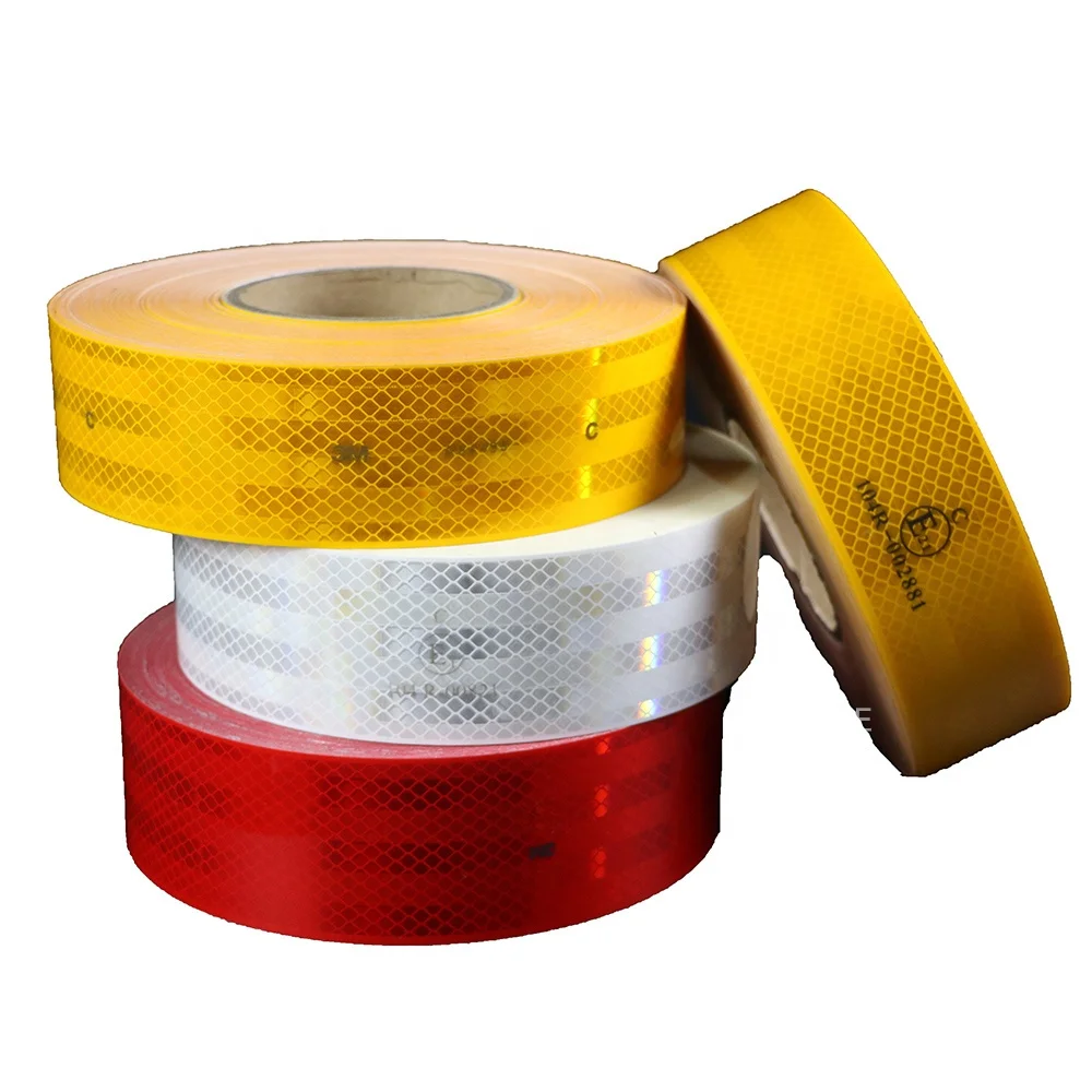 5.08cm*50m Professional Supplier For Acrylic/PMMA Reflector Reflective Sheet Sheeting Sticker With Adhesive for Truck Trailer