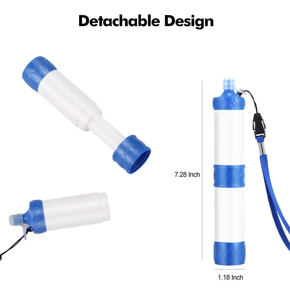 personal water purifier pressure water filter straw for camping hiking outdoor survival filter