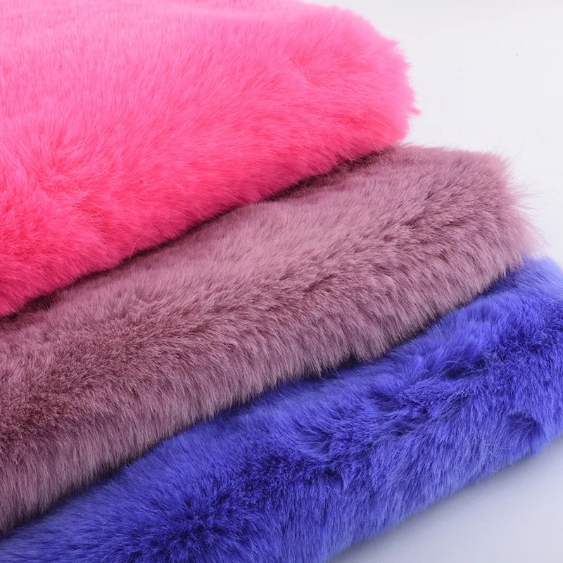 Recycle super soft soft 10mm 15mm 20mm polyester recycled faux fur material rabbit artificial fur fabric for garments/toy/sofa