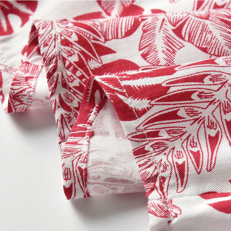 Fashion Summer Children's Clothes Boys Short Sleeve Floral Print Shirt