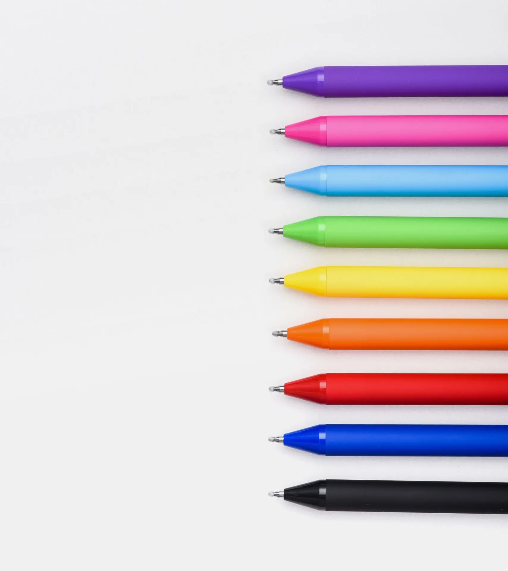 Office Stationery Candy Color Pink Yellow Click Gel Pen Custom Macaron Ball Pens