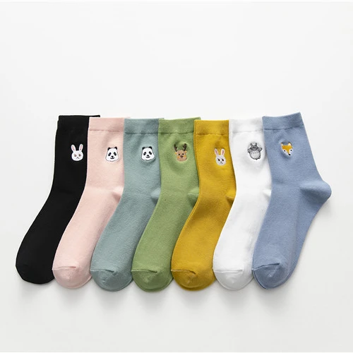 Customised Logo 2021 Summer Custom Animals  Printed Breathable Women Ankle Socks