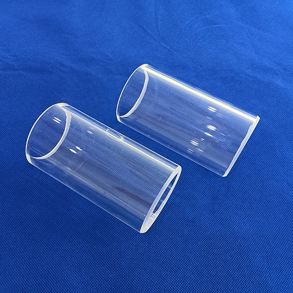 Large aperture laser drilled quartz glass tube double-sided opening