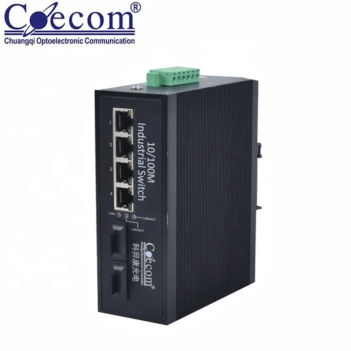 Coecom Factory Single Mode Fiber Optical Media Converter SC Media Converter 100M 5 Port Media Converter
