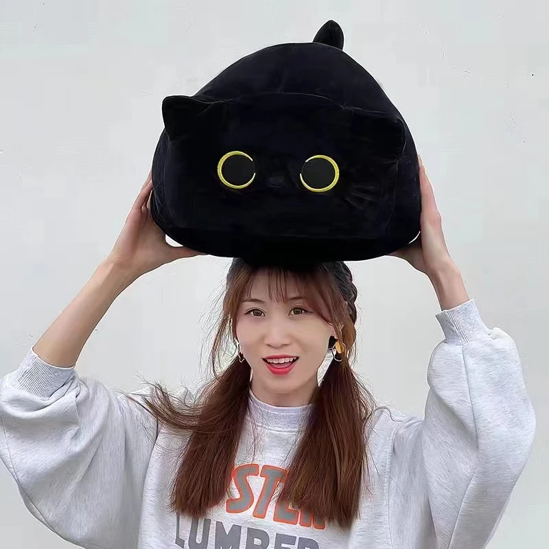 Wholesale Best Selling Japanese Kitten Pillow Soft Cute Black Cat And White Cat Plush Doll