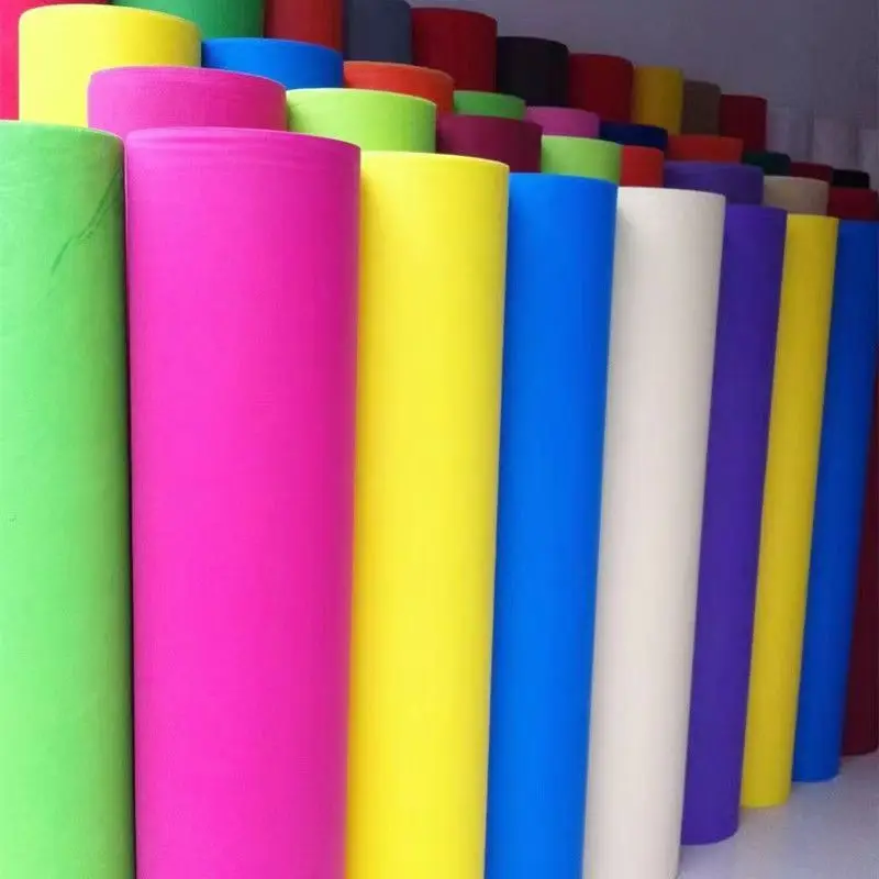Wholesale Needle Punched Polyester Felt Soft Hard Felt Craft 1mm 2mm 3mm Thick/ Stiff Non Woven Color Felt Fabric Roll