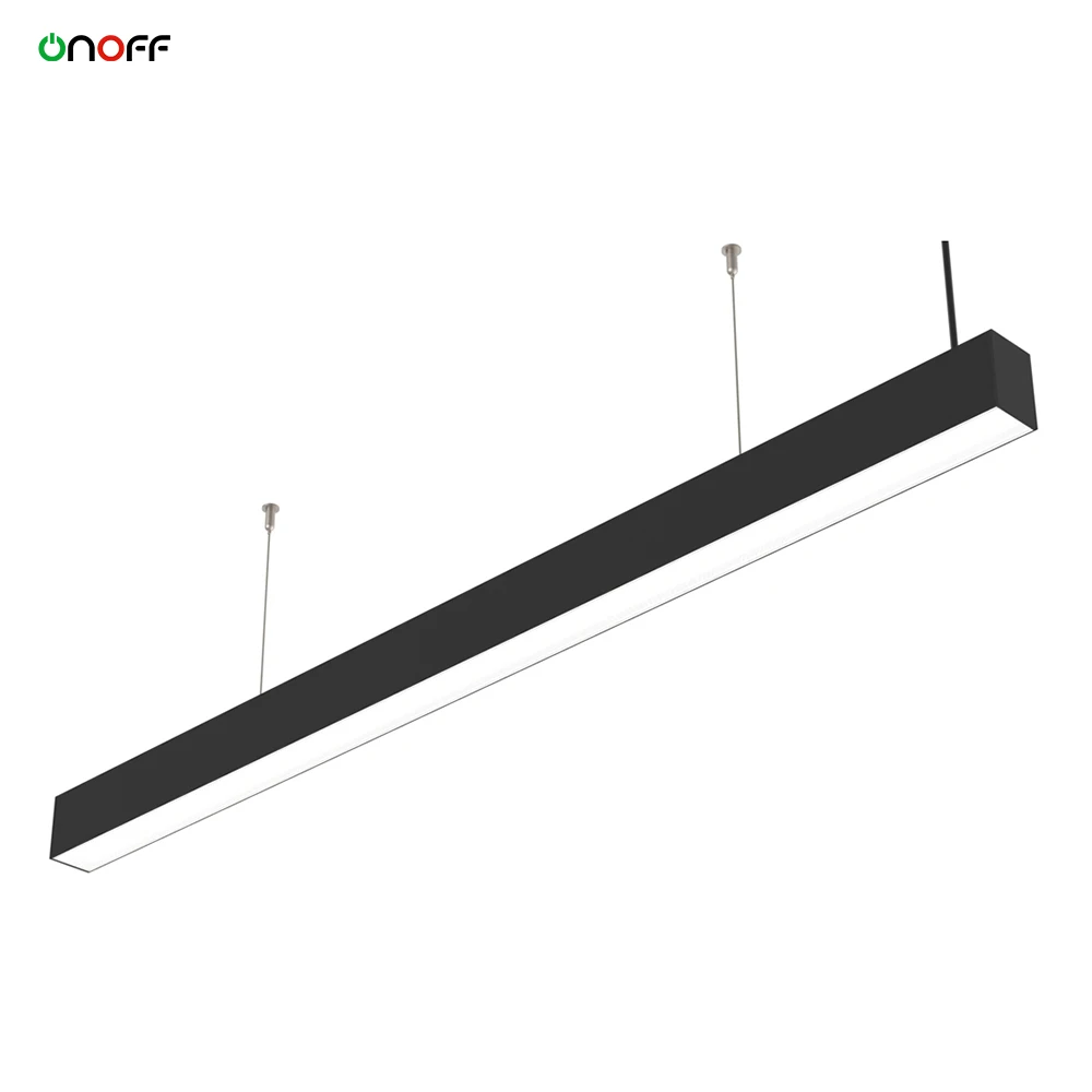 Dali dimmable hotel linear led suspended light 100lm/w 25W 30W linkable hanging light fixture indoor