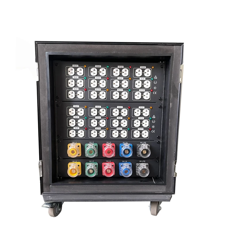 Flush Type stage light distribution box  Power Distribution Box for Stage Light Can be Customized Portable Power Distro Plug