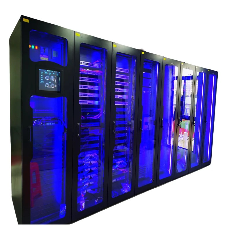 W-TE 42U 40U 27U Colored steel, Galvanized Single Row Module Data Center for Equipment Room