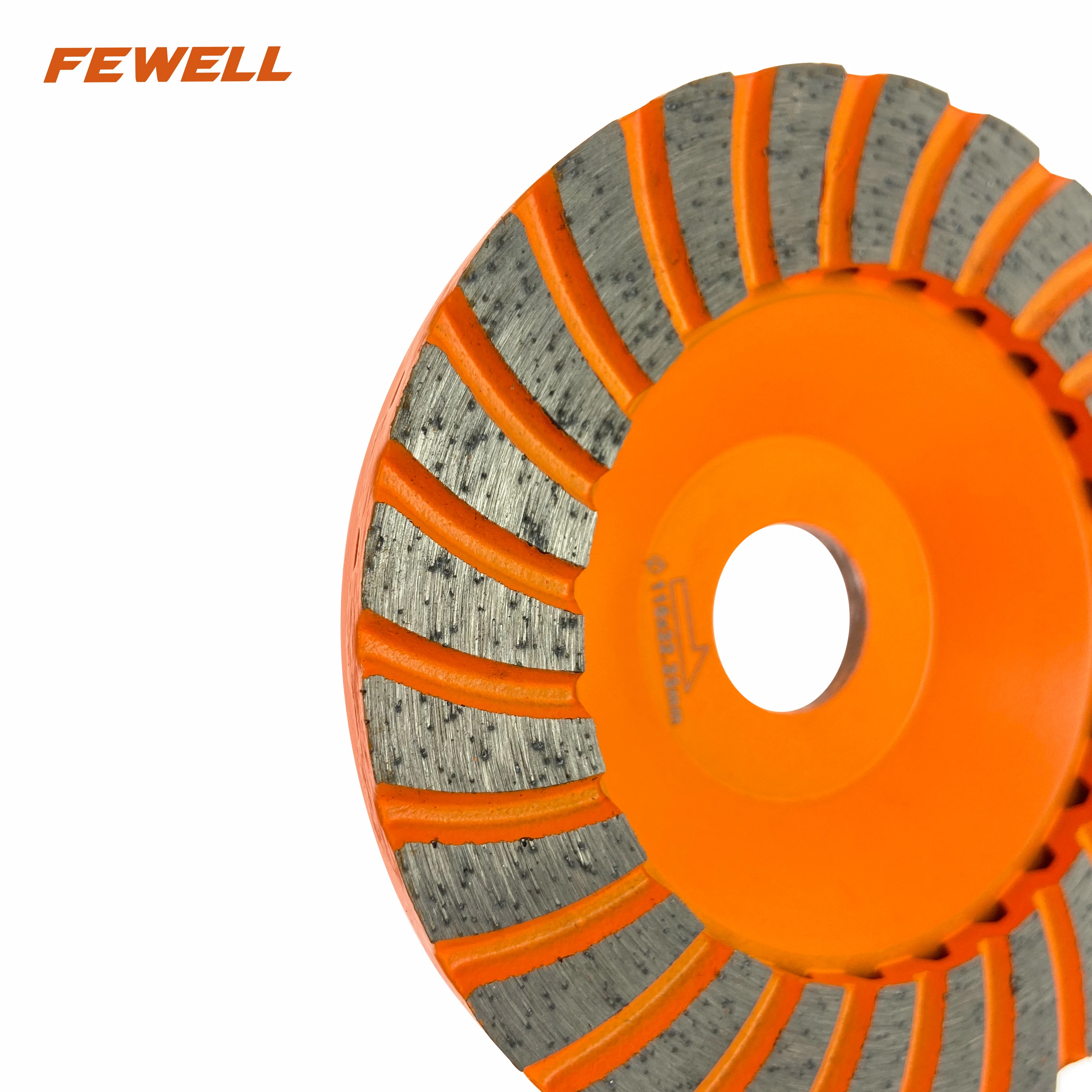 
Silver Brazed 4.5inch 115*5*22.23mm turbo diamond grinding cup wheel disc for concrete , stone 