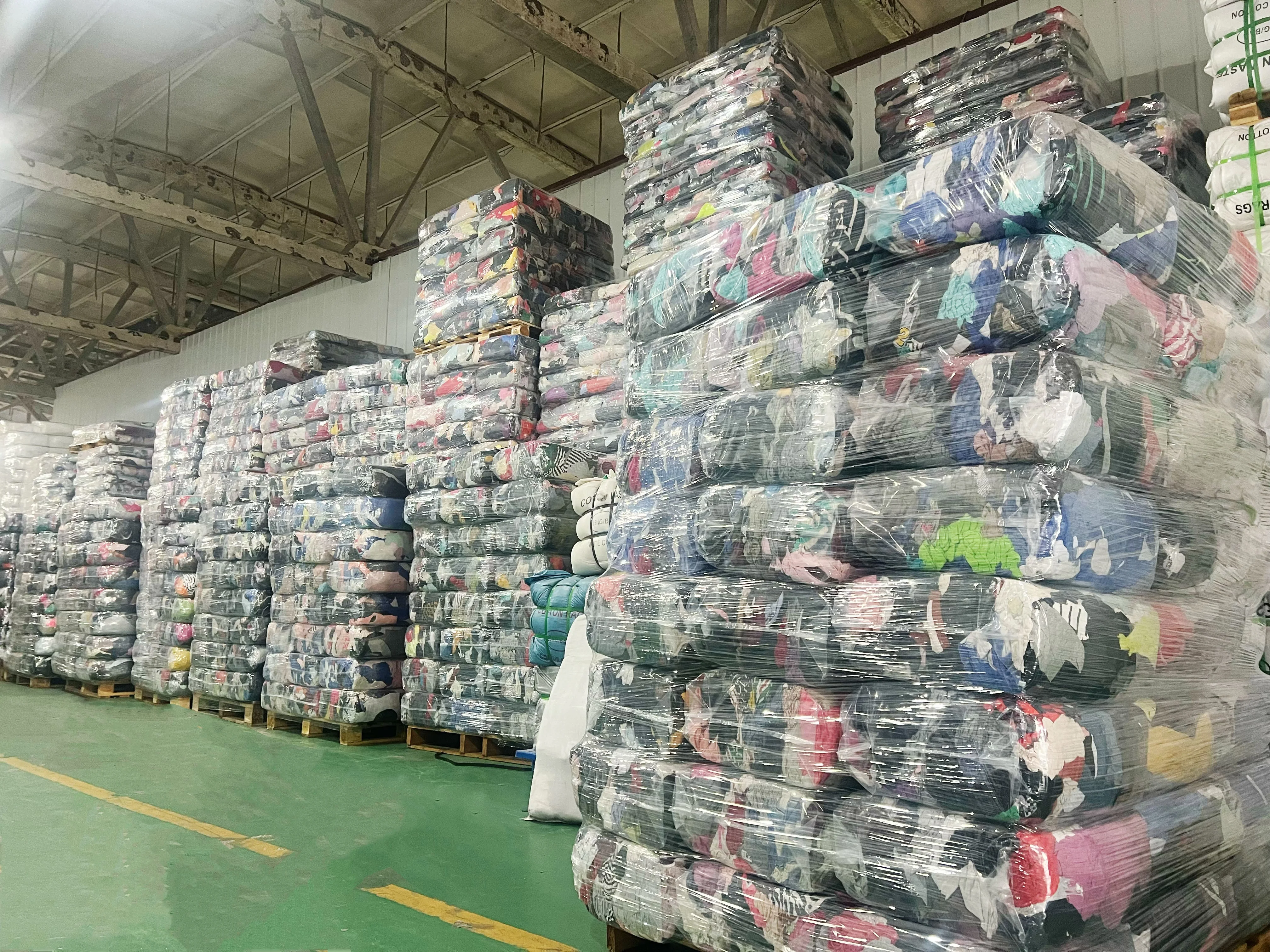 Supply Shop Rags Mixed Dark Colored T-shirt Cotton Rags 100% Cotton Textile Waste White Industrial Wiping Rags for Cleaning