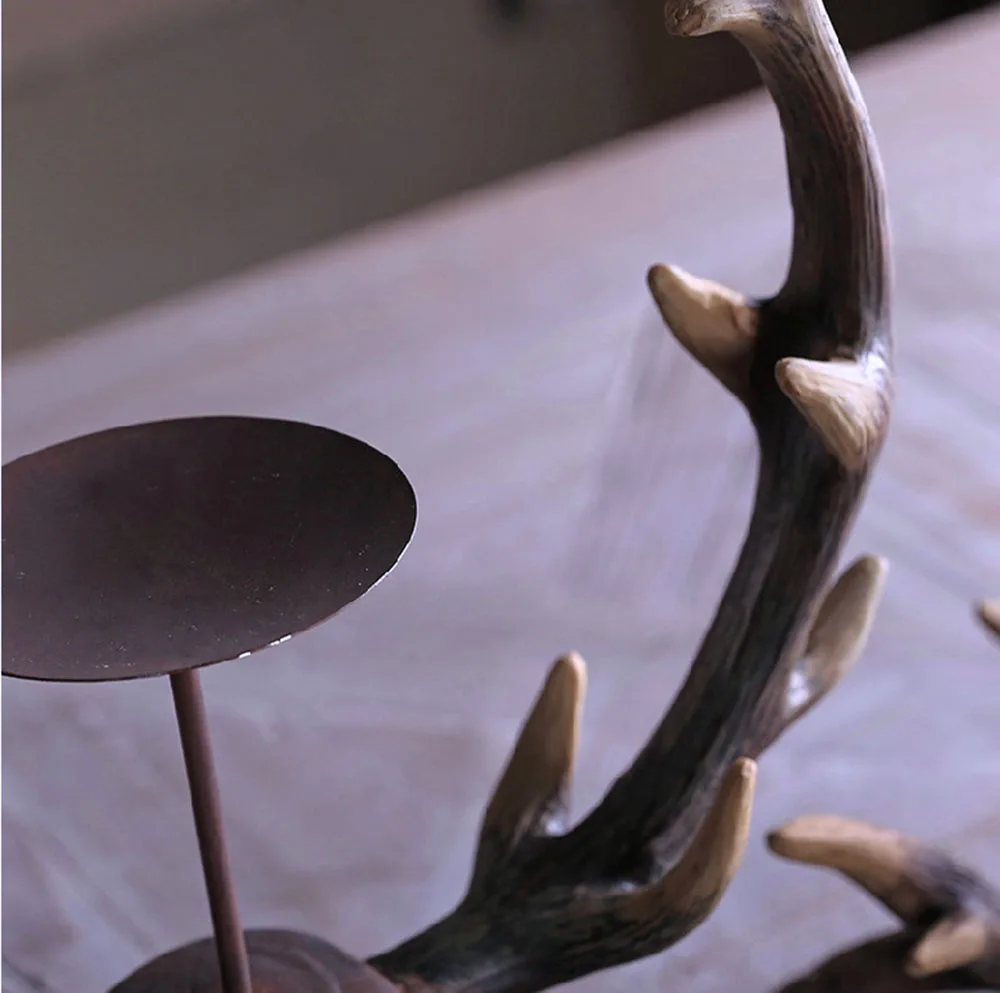 Vintage Candle Holder, Wedding Candle Holder, Antler Candle Holder