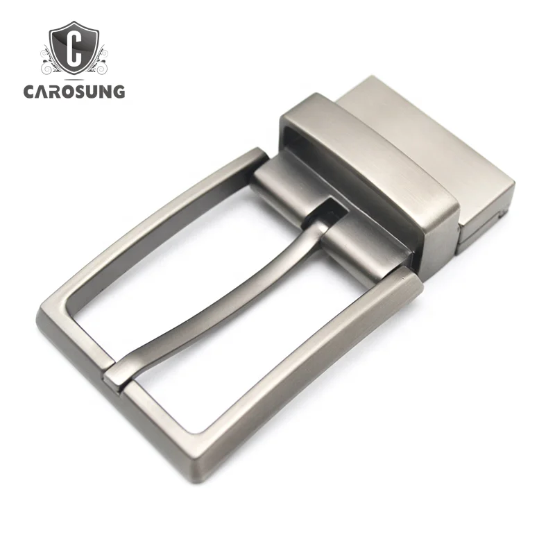 Wholesale 35mm Gunmetal Needlepoint Pin Buckle Metal Reversible 100% Cowhide Leather Men Belt