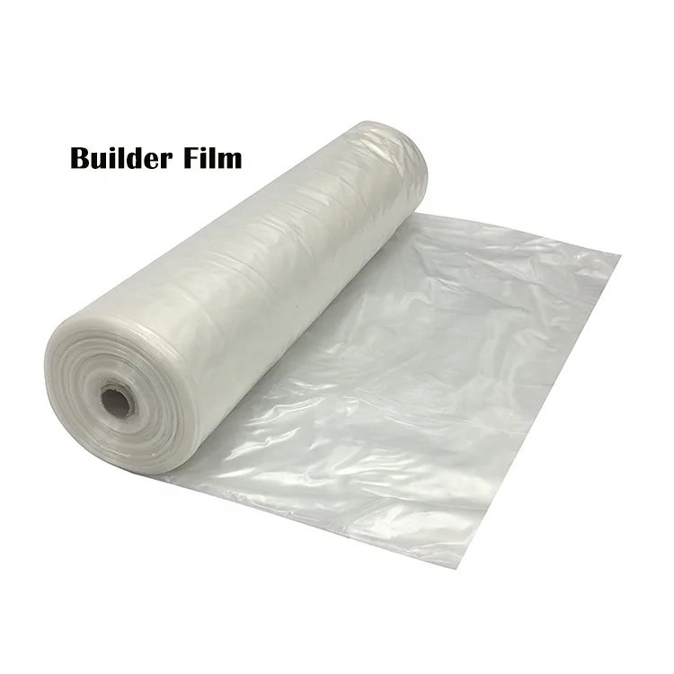4m x 50m 200um black polyethylene builders Plastic Film For Construction