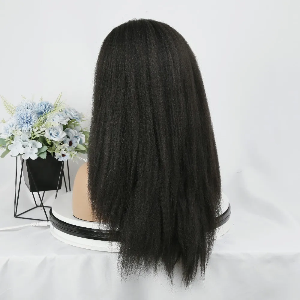 Kinky Curly Wig Headband Wigs 100%High Temperature Fiber Synthetic Hair Kinky Curly Wig  for Black Women