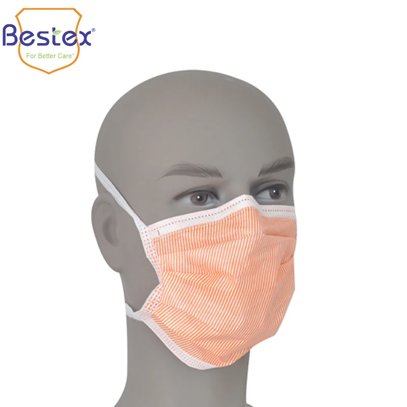 Wholesale 3 Layer Blue white Medical Protective Non woven nose Mask Disposable facemask Earloop type surgical face mask