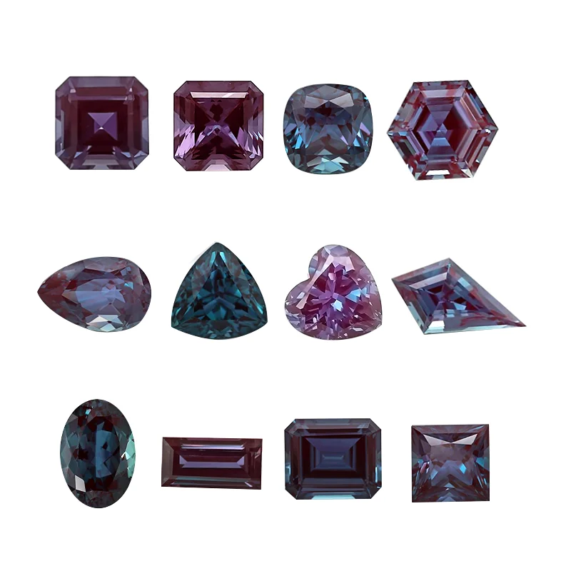 starsgem amazing gemstones lab grown dramatic color change Created Stones alexandrite gem for jewelry