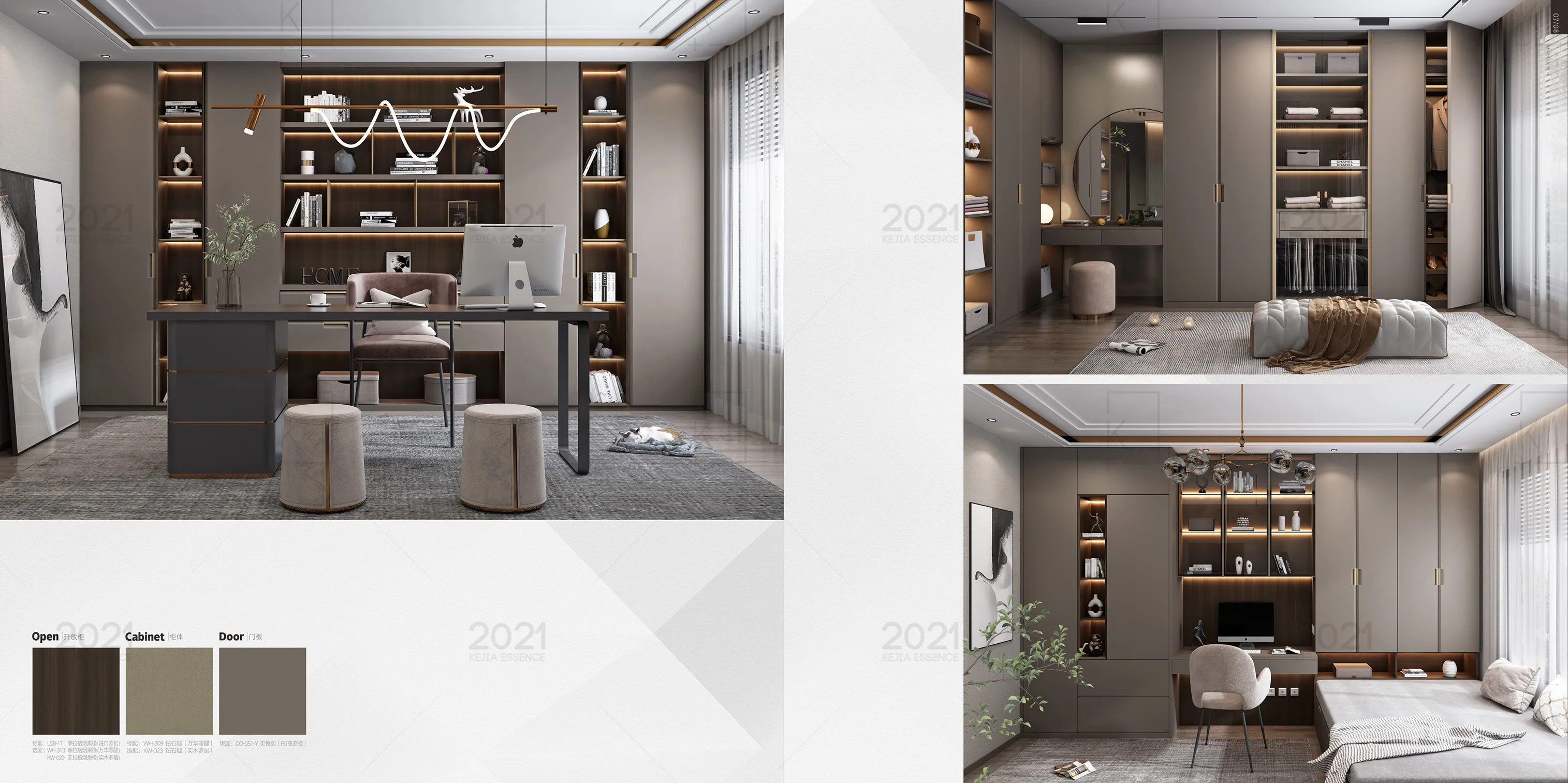 Kejia House современный стиль деревянная облицовочная дверь шкафчик для телевизора весь дом на заказ