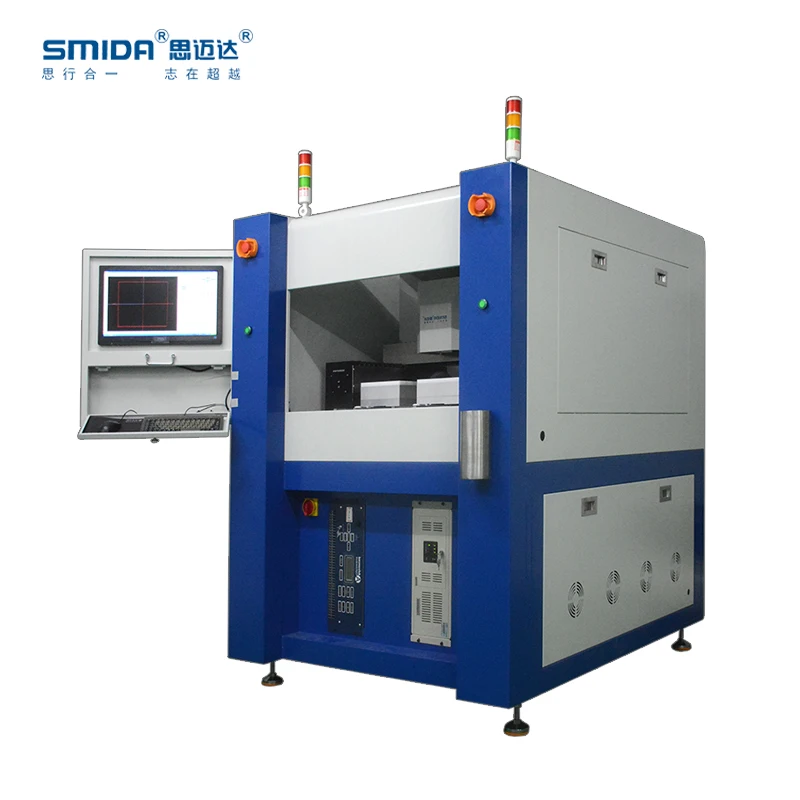 Automatic UV glass laser cutting machine 355nm wavelength CCD positioning compensation Double station platform