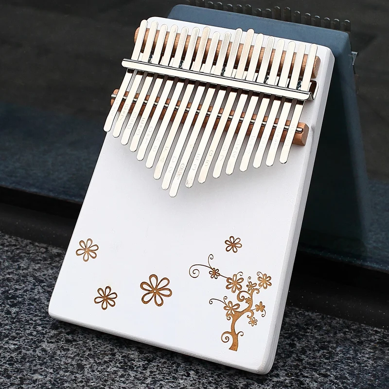 Factory supply kalimba 17 key thumb piano Likembe tuning kit hammer musical instrumebt best for indoor entertainment