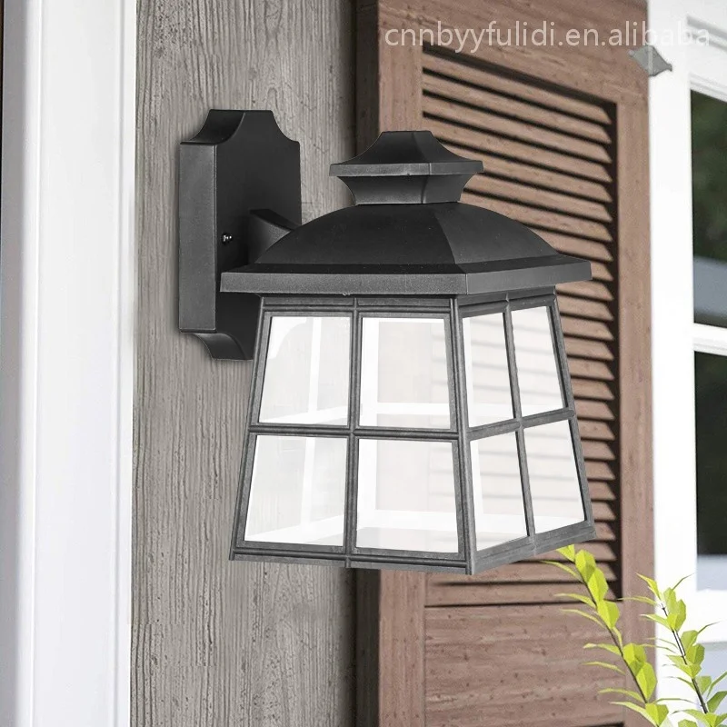 Exterior Wall Light Garden Light E27 Wall Lantern P747 Plastic for Street garden Outdoor Lighting Lantern wall lamps