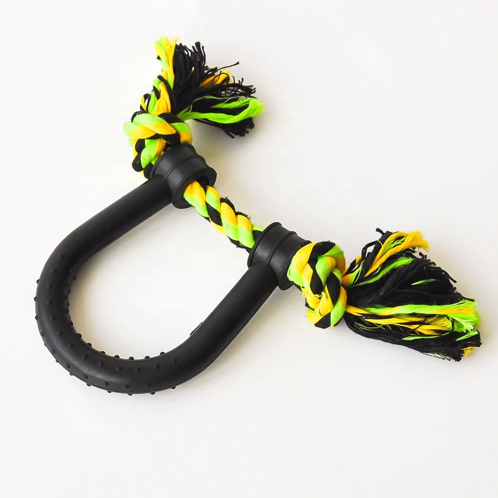 Eco-friendly Non Toxic Durable U Shape Rubber Pet Chew Toys Interactive Dog Training Toy for Outdoor and Indoor Playing