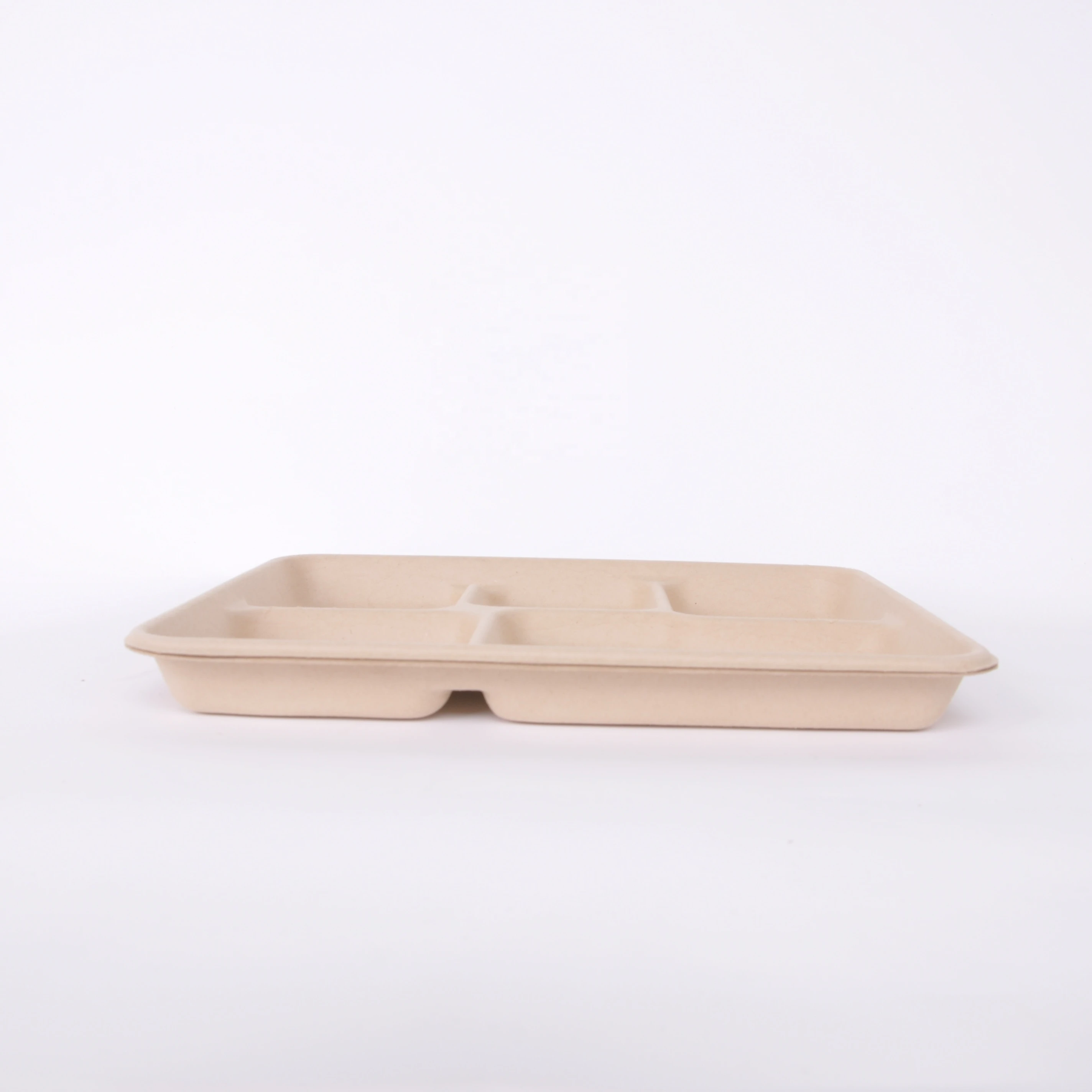 Disposable bagasse pulp takeaway food trayBiodegradable wheat straw residue