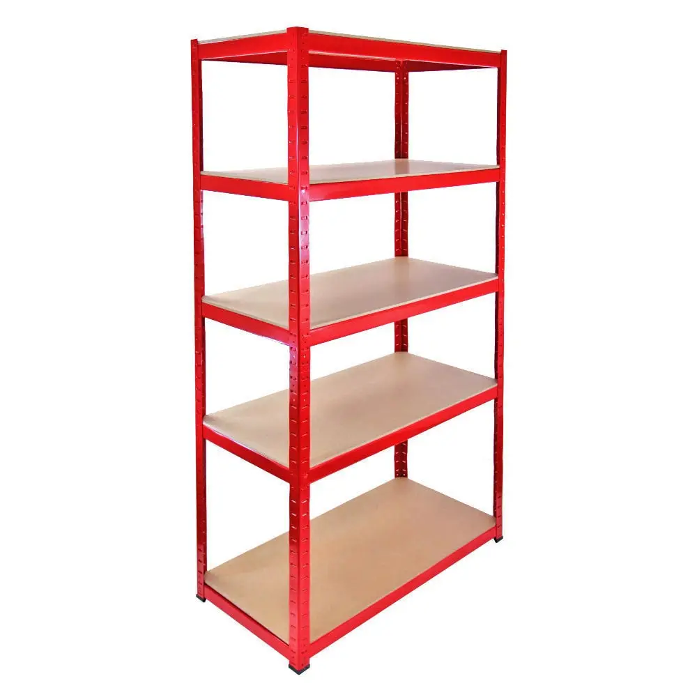 Оптовая продажа, простая в сборке стойка для хранения, сверхпрочная 5-уровневая регулируемая полка для гаража из промышленной стали
