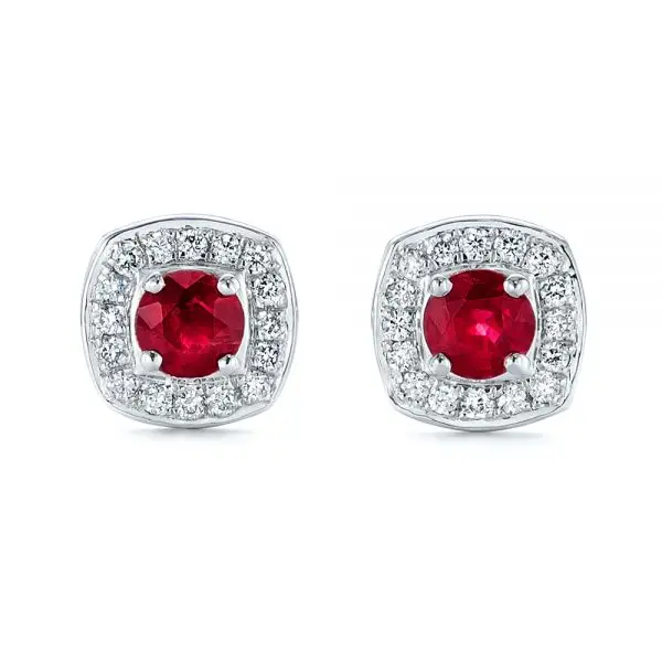 
Best Selling 14K Gold Earring Women Ruby Jewellery Stud Earrings 