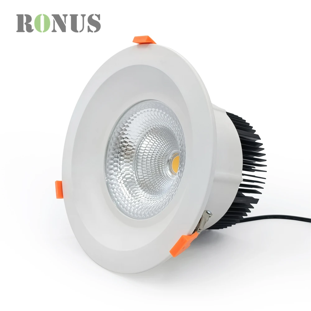 High Power 35W Recessed Anti Glare Hotel Aluminium Spot Down Light Dimmable 40W COB LED Spotlight
