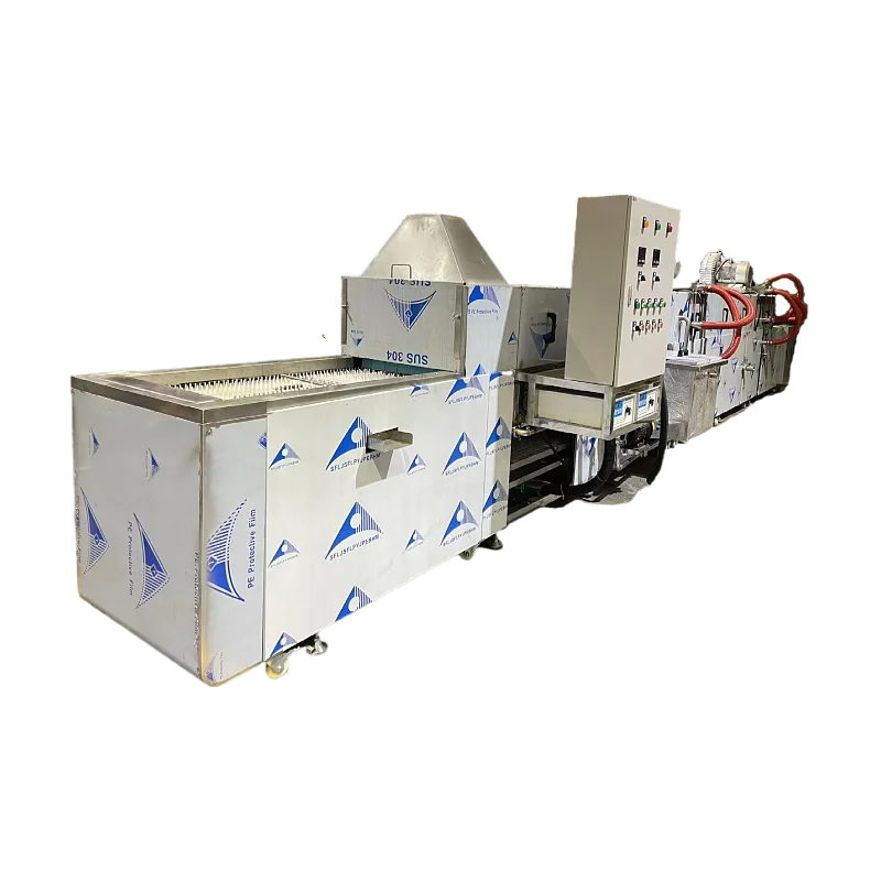 Conveyor industrial ultrasonic washer for Stamping aluminum sheet degreasing deoiling cleaning  passivation and drying machine