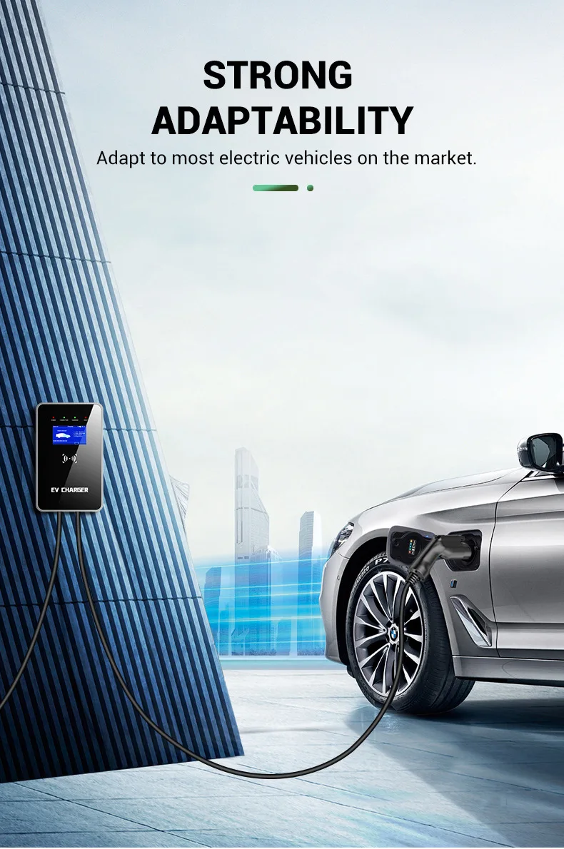 7kw 11kw Wall Mounted Ac Ev Charger Station Wallbox Charging For Electric Vehicle Car with APP