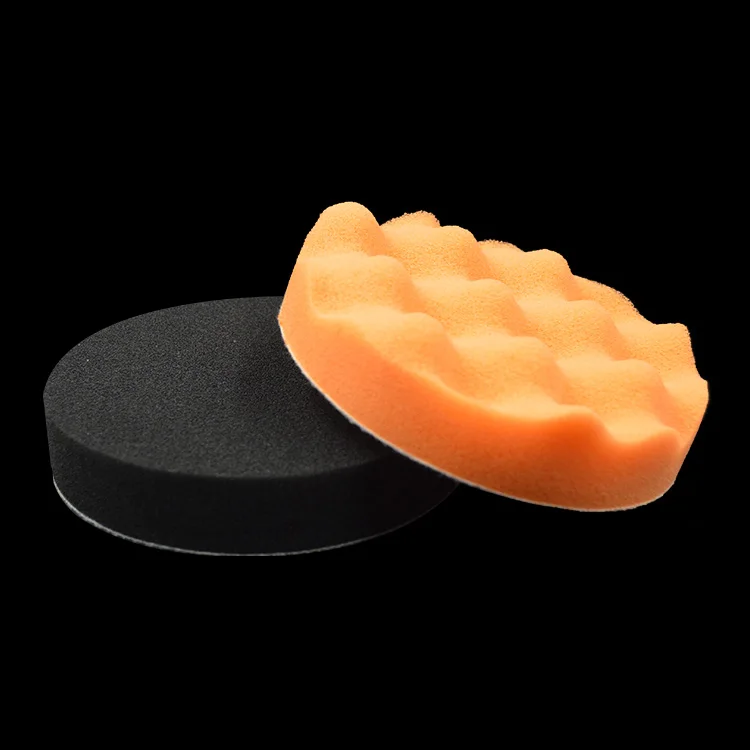 Car waxing sponge wheel polishing machine cleaning pad self-adhesive polishing pad plane corrugated sponge ball