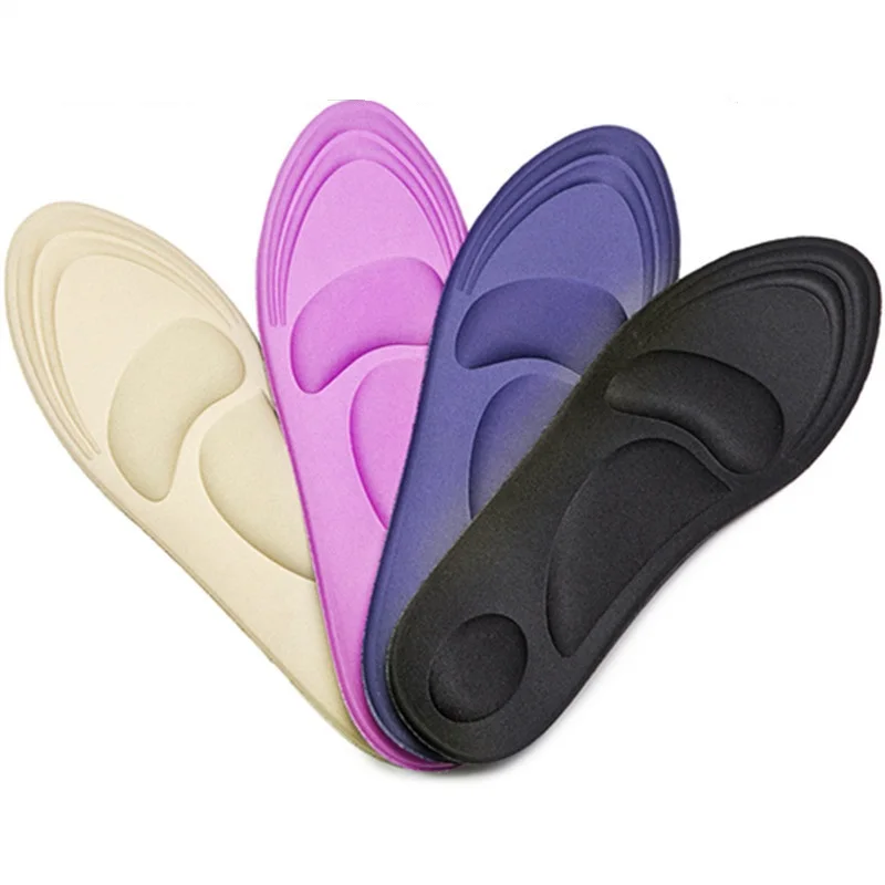 3D insole super soft pain, anti -anti -comfortable high bombs, memory cotton shock absorption soft thick sponge insoles