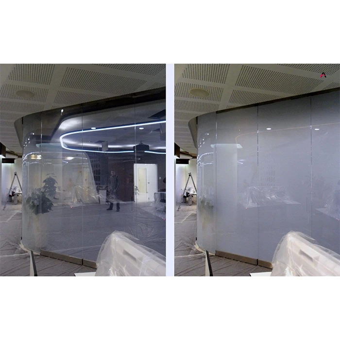 switchable 10mm glass control smart glass pdlc switchable privacy glass