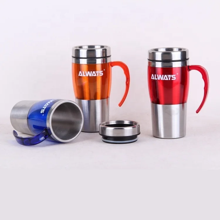 ALWAYS Stainless Steel  Keep Hot Cold Bottle Pump Vacuum Jug Car Water Flask 450ML Cup