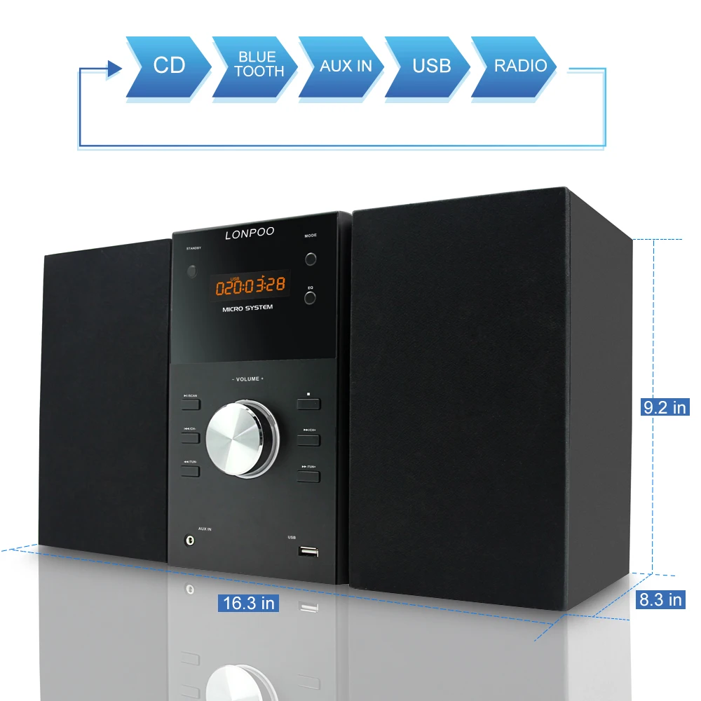 Новый Частный Дизайн Высококачественная аудиосистема micro hifi с bt FM DVD