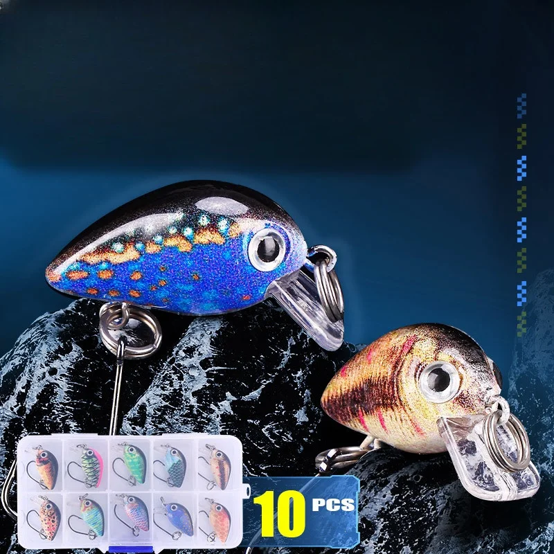 10Pcs Clear lure Bait Shad Fishing Lures Wholesale Minnow Lure Hard Bait Bass Fishing Wobbler